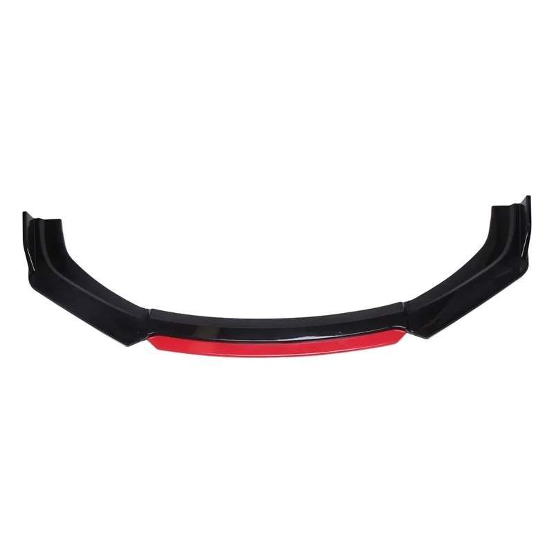 Frontstoßstange Universelle Breite Unter 183 cm Auto-Frontstoßstangen-Trenner Stoßstangen-Lippenkörper-Kit-Trenner Front Spoiler Lippe(Gloss Black and Red) von DUDUYANG