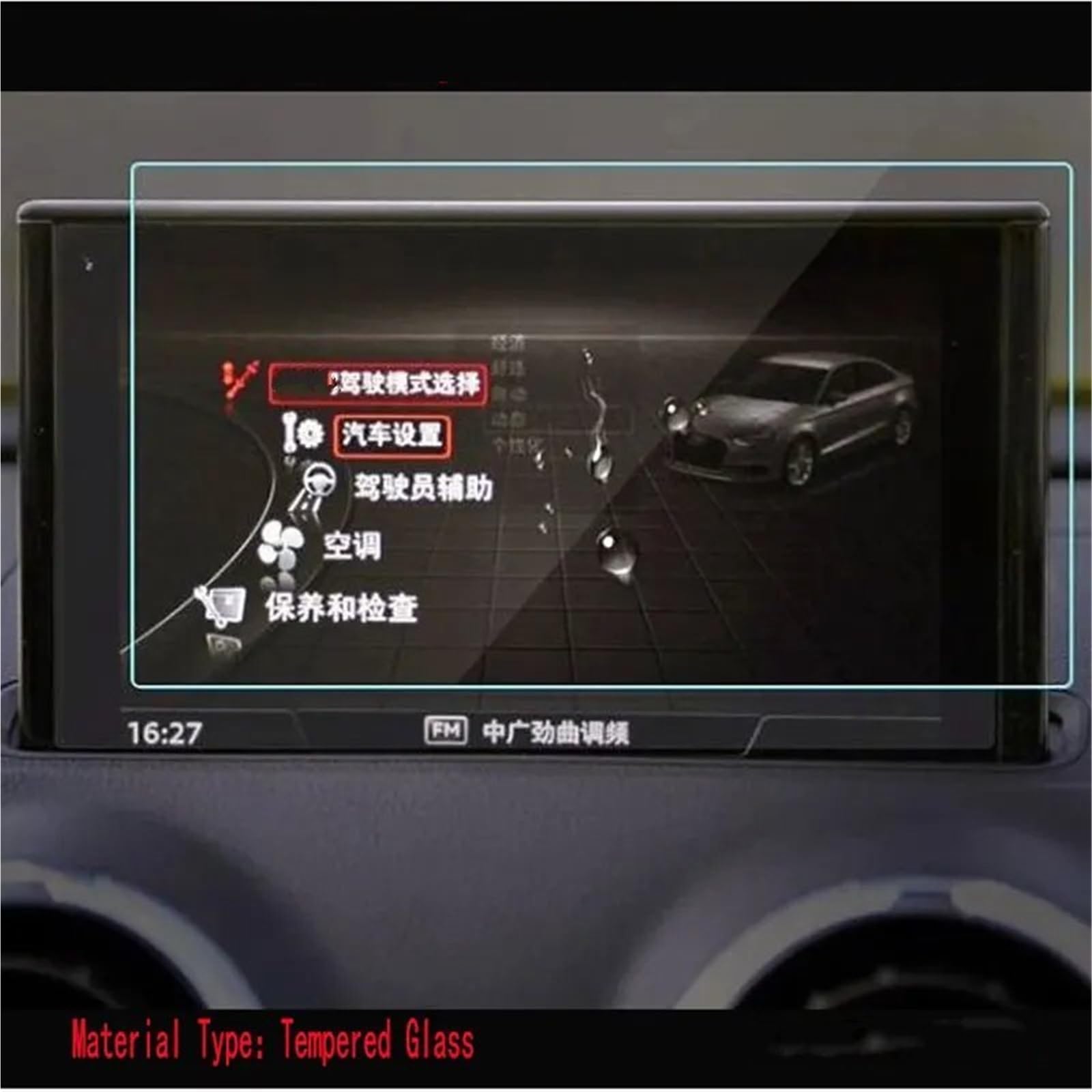 GPS-Displayschutz Für A3 8V 2012 2013 2014 2015 2016 2017 2018 2019 2020 Navigation GPS Screen Protector Gehärtetes Glas Film Auto Zubehör Displayschutzfolie von DUDUYANG