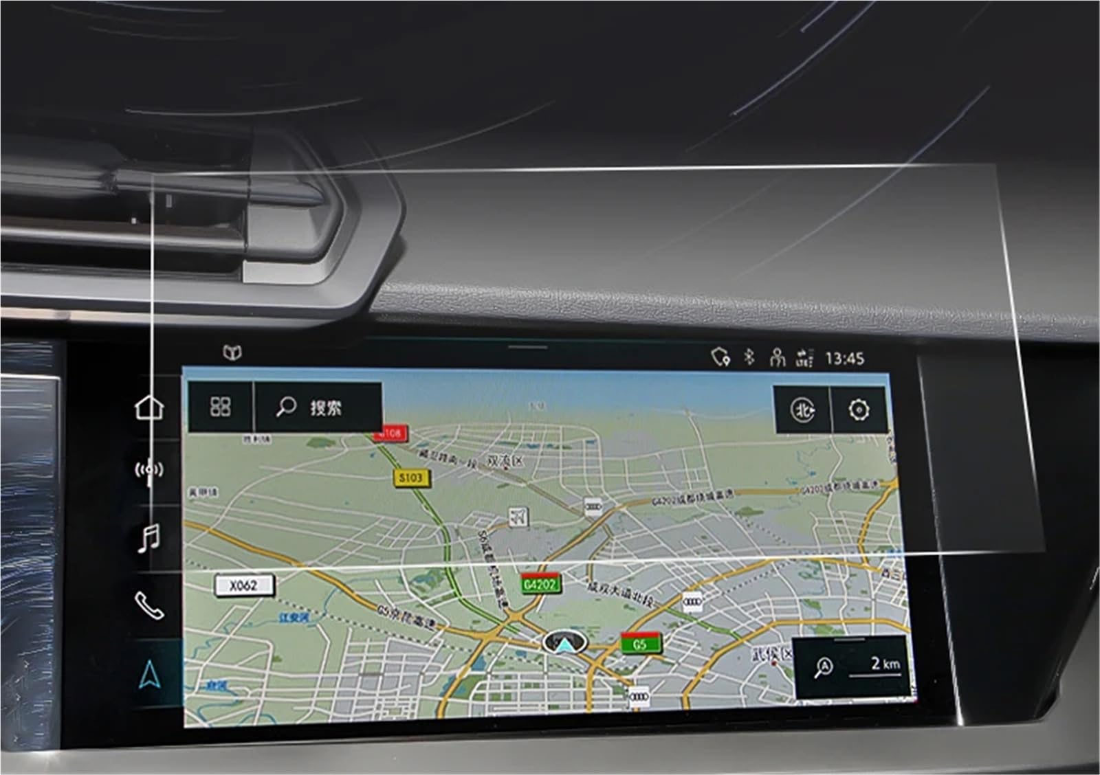 GPS-Displayschutz Für A3 Für 8Y Für Sline Für S3 2021 2020 Limousine Fließheck Auto Innen Zubehör Auto Navigation Gehärtetem Glas Screen Protector Film Displayschutzfolie(Navigation) von DUDUYANG