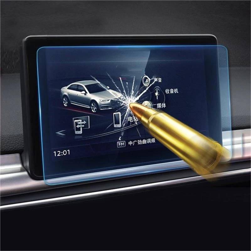 GPS-Displayschutz Für A4 Für B9 Für S4 Für A5 Für S5 Für Q5 2016 2017-2019 Auto GPS Radio Navigation Armaturenbrett Screen Protector Display Film LCD Gehärtetes Glas Displayschutzfolie(185x110mm) von DUDUYANG