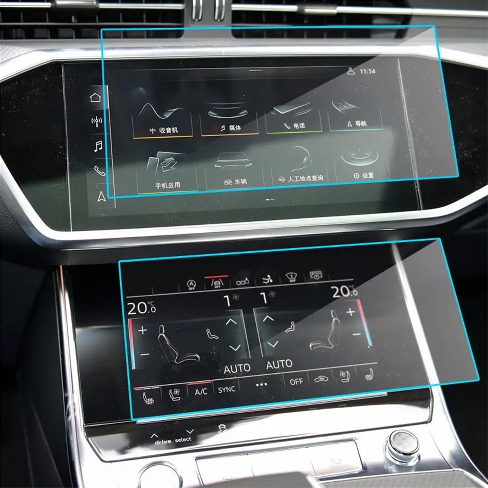 GPS-Displayschutz Für A6 Für A7 2019 2020 Auto GPS Navigation Screen Protector Auto Innen Bildschirm Schützen Zubehör Gehärtetem Glas Film Displayschutzfolie von DUDUYANG