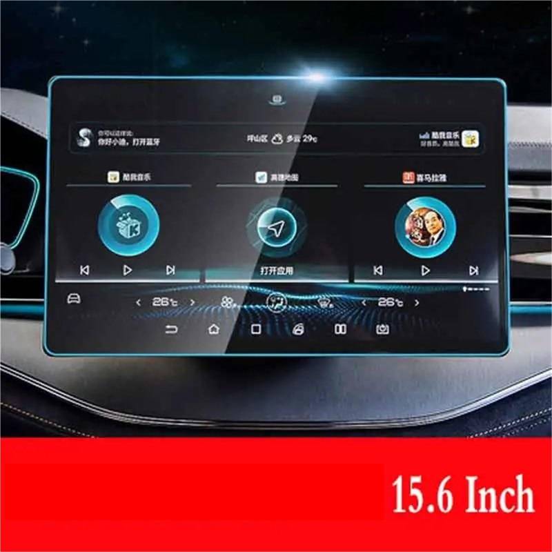 GPS-Displayschutz Für BYD Für Tang EV 2021 12,8 Zoll 15,6 Zoll Auto GPS Navigation Bildschirm Gehärtetes Glas Schutz Film Auto Innen Scratch-resistan Displayschutzfolie(for 15.6 inch) von DUDUYANG