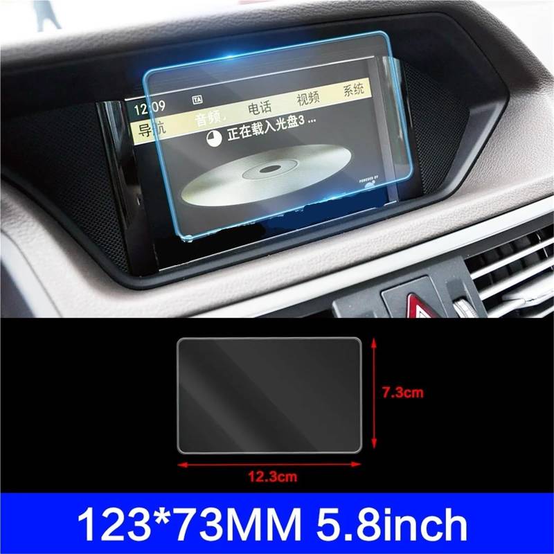 GPS-Displayschutz Für Benz Für E Klasse Für W212 Für W213 Für E200 Für E220 Auto GPS Navigation LCD Bildschirm Gehärtetes Glas Schutz Film Anti Scratch Displayschutzfolie(123x73MM 5.8inch) von DUDUYANG