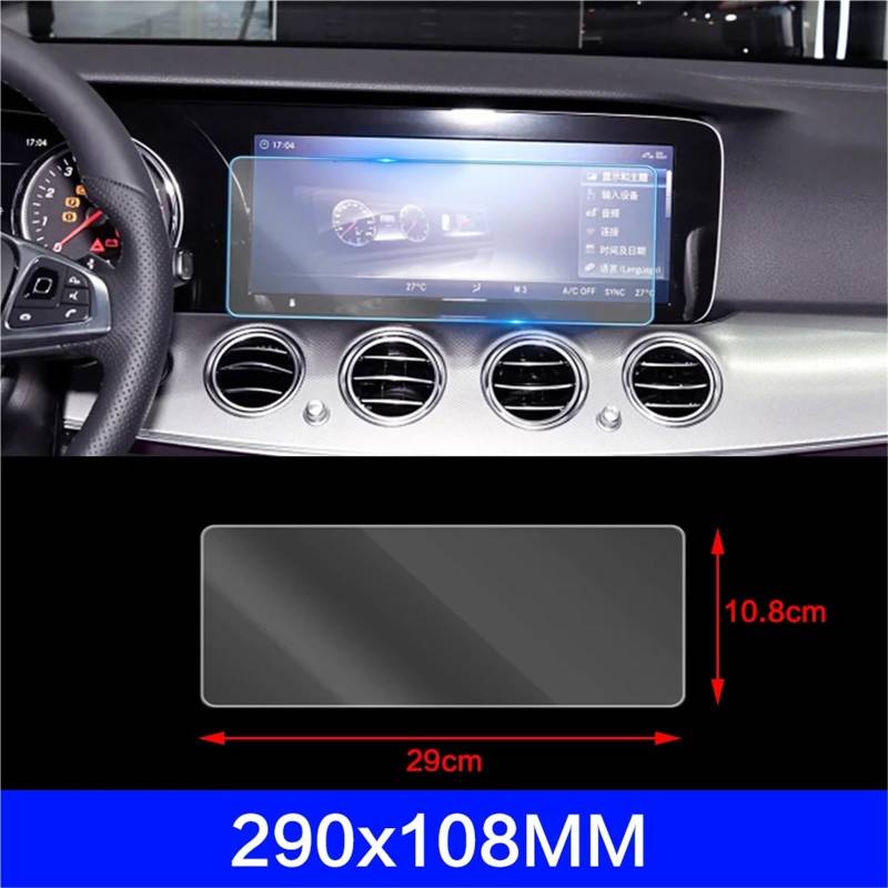 GPS-Displayschutz Für Benz Für E Klasse Für W212 Für W213 Für E200 Für E220 Auto GPS Navigation LCD Bildschirm Gehärtetes Glas Schutz Film Anti Scratch Displayschutzfolie(290x108MM) von DUDUYANG