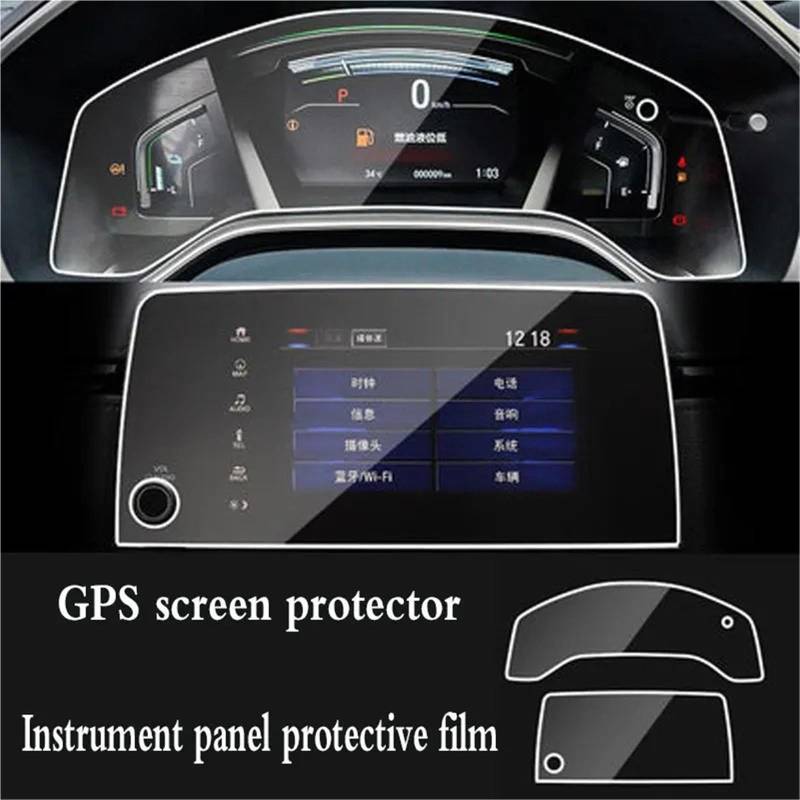 GPS-Displayschutz Für CRV 5th 2017 2018 2019 2020 Steuerung des LCD-Bildschirmaufklebers Auto-Styling GPS-Navigationsbildschirm Stahlschutzfolie Displayschutzfolie(GPS and Instrument) von DUDUYANG