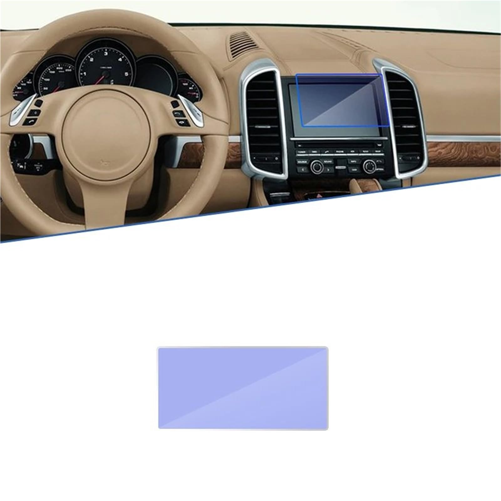 GPS-Displayschutz Für Cayenne 92A MK2 2011 2012 2013 2014 2015 2016 2017 Autonavigation GPS Ultradünner Film Touch Full Screen Protector Gehärtetes Glas Zubehör Displayschutzfolie von DUDUYANG