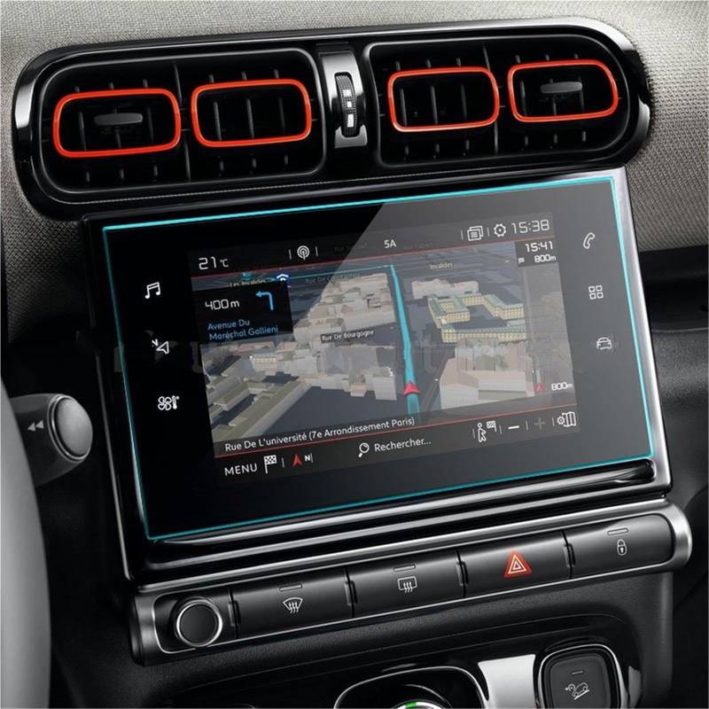 GPS-Displayschutz Für Citroen Für C3 Für AIRCROSS 2018 2019 2020 Auto Radio GPS Navigation Bildschirm Abdeckung Gehärtetem Glas Screen Protector Film Displayschutzfolie von DUDUYANG