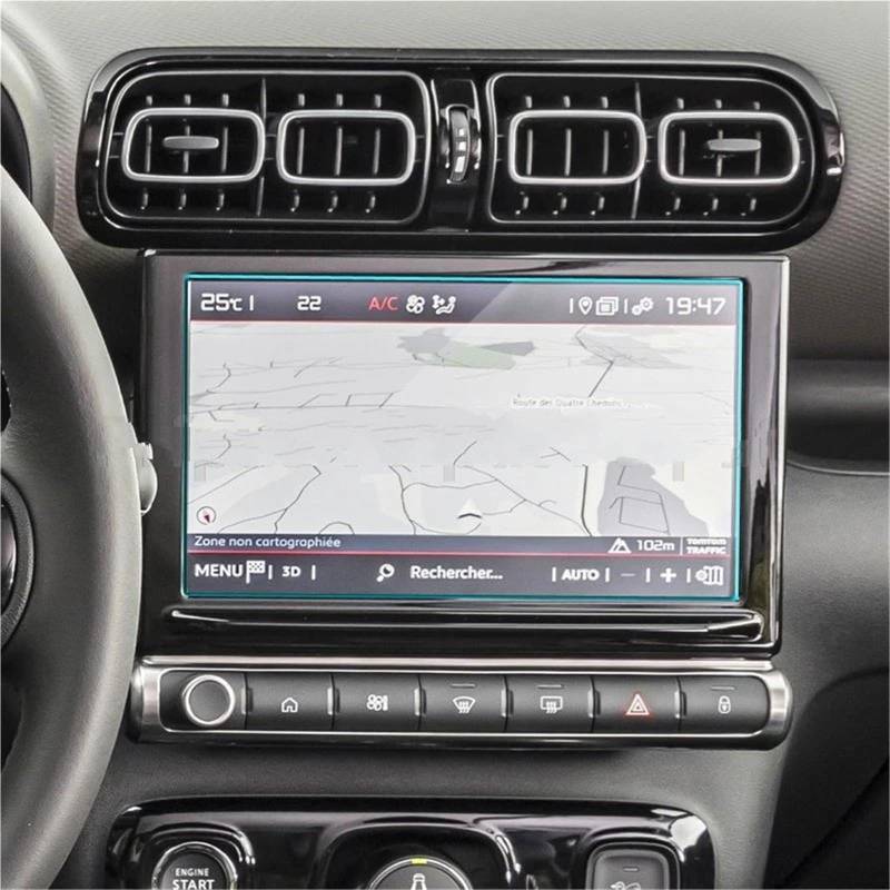 GPS-Displayschutz Für Citroen Für C3 Für AIRCROSS 2021 Auto Radio GPS Navigation Bildschirm Abdeckung Gehärtetem Glas Screen Protector Film Displayschutzfolie von DUDUYANG