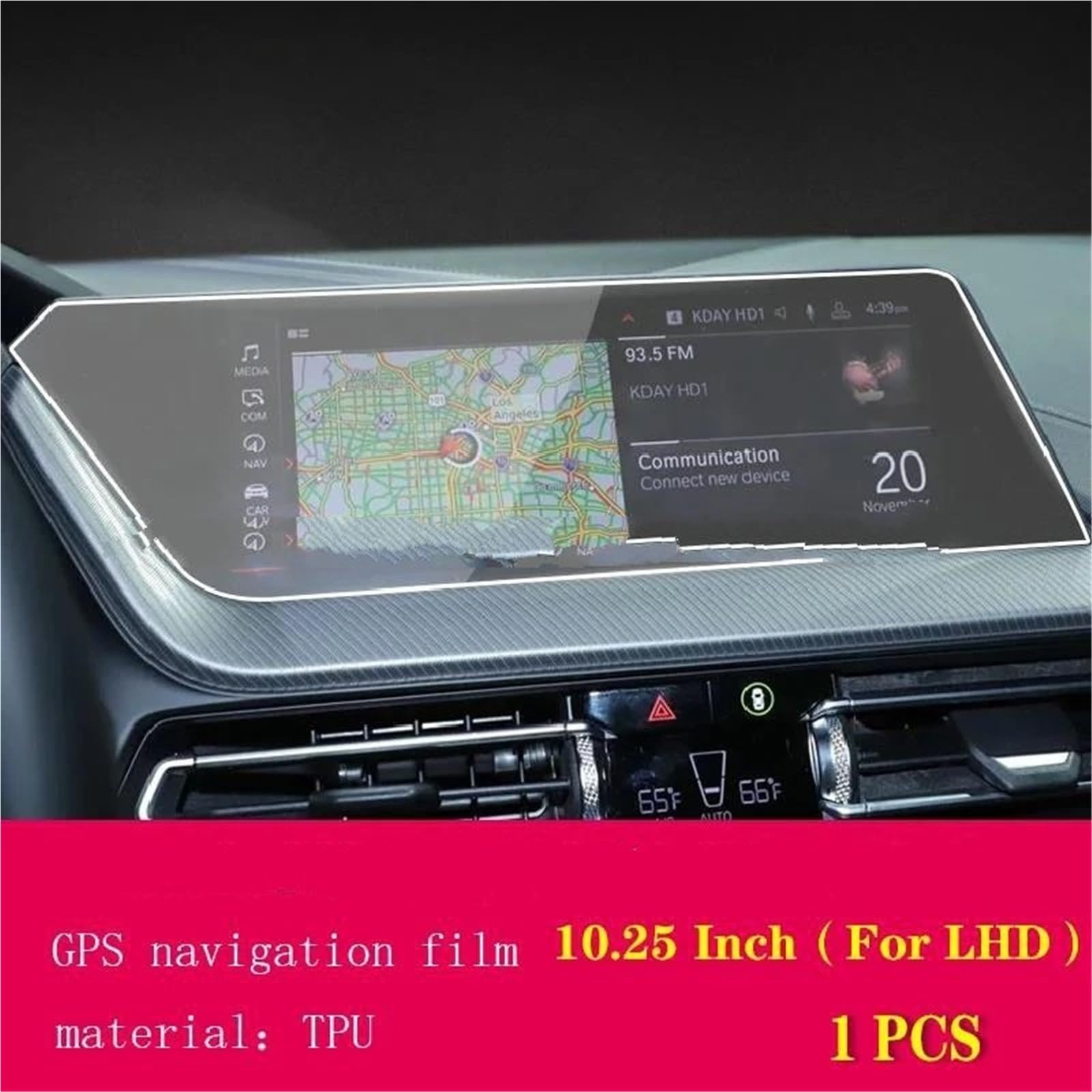 GPS-Displayschutz Für F40 Für F44 Für F45 Für F46 Für Serie 1 2 2019 2020 Auto GPS Navigation Bildschirm Anti-Scratch Film TPU Schutz Film Displayschutzfolie(10.25 inch for LHD) von DUDUYANG