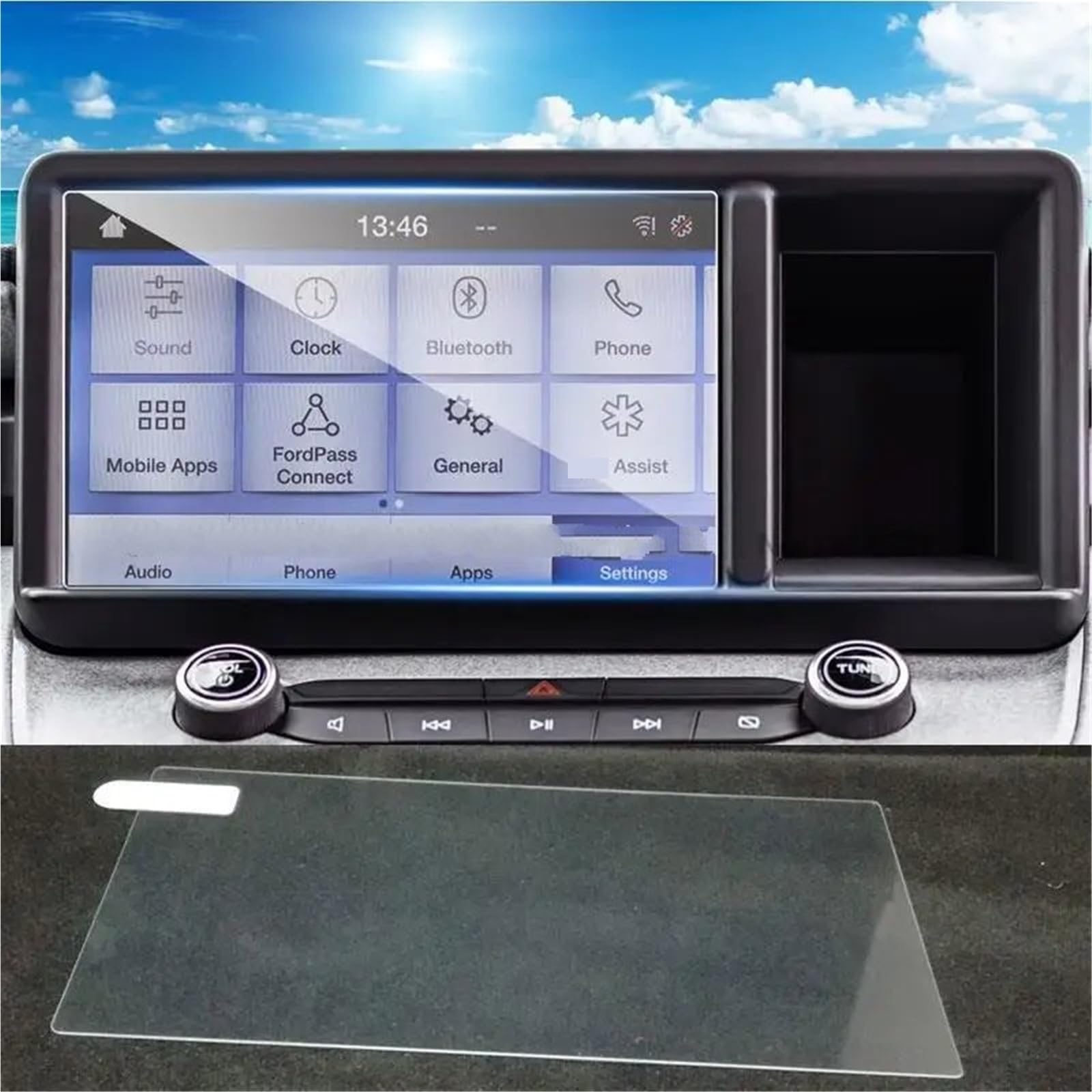 GPS-Displayschutz Für Ford Für Maverick 2023 2024 8 Zoll Auto GPS Navigation Film LCD Screen Protector Gehärtetem Glas Schutz Film Displayschutzfolie von DUDUYANG