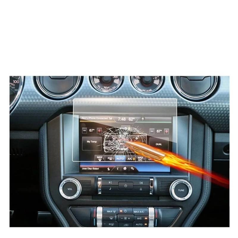 GPS-Displayschutz Für Ford Für Mustang 2021 Auto Radio GPS Navigation Innen Zubehör Auto Touchscreen Protector Gehärtetem Glas Film 8 Zoll Displayschutzfolie von DUDUYANG