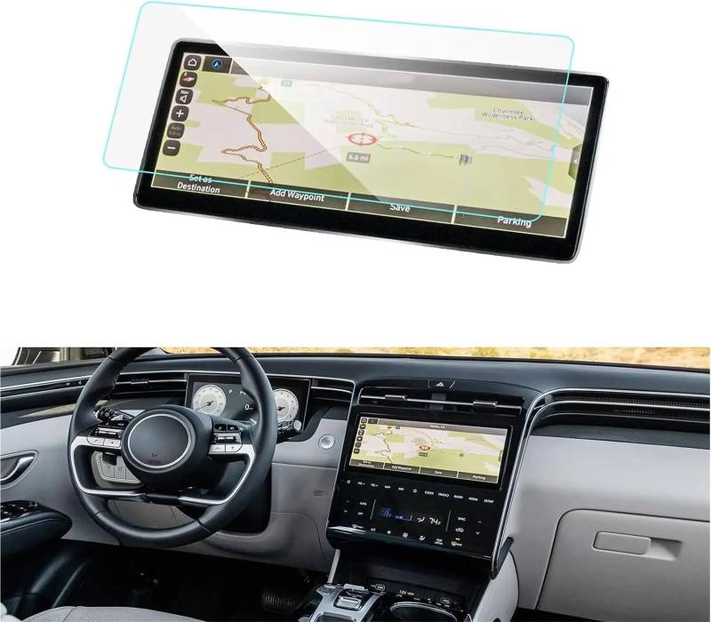 GPS-Displayschutz Für Hyundai Für Tucson 2022 2023 Auto 10,25 Zoll GPS Navigation Schutz Film LCD Bildschirm Anti-Scratch-Film Gehärtetem Glas Schutz Displayschutzfolie(GPS) von DUDUYANG