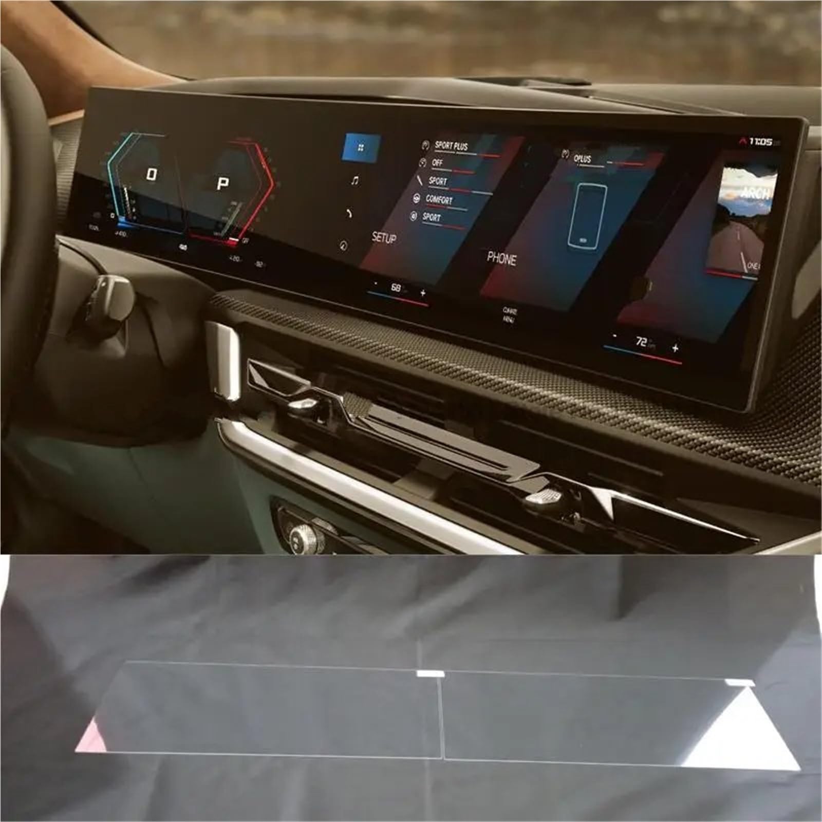 GPS-Displayschutz Für IX Für I4 Für I7 Für X7 2023 2024 12,3 Zoll Auto Infotainment Radio GPS Navigation Film Innen Gehärtetes Glas Screen Protector Displayschutzfolie von DUDUYANG