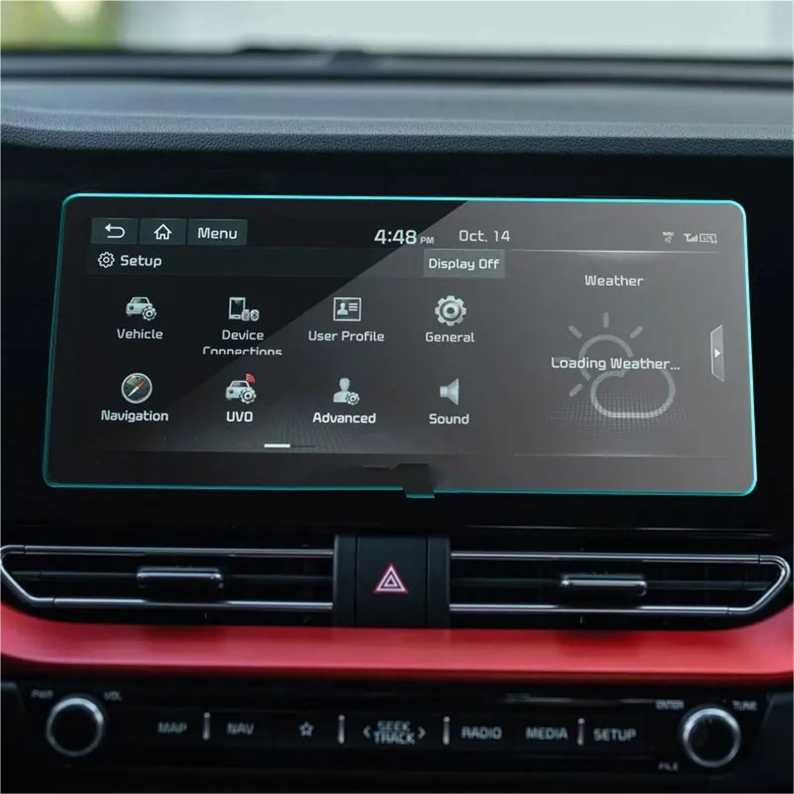 GPS-Displayschutz Für Kia Für NIRO 2020 2021 10,25 Zoll Auto Navigation Touch Screen Protector Auto Innen Zubehör Gehärtetem Glas Film Displayschutzfolie von DUDUYANG