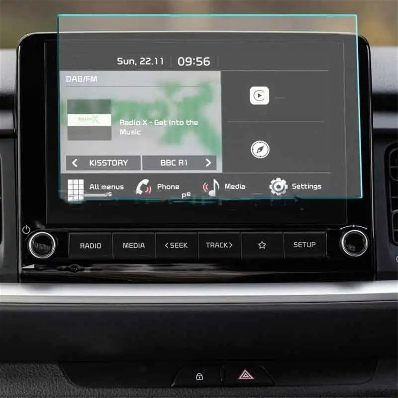 GPS-Displayschutz Für Kia Für Stonic 2021 2022 8 Zoll Auto Infotainment Radio GPS Navigation Media Screen Protector Film Gehärtetem Glas Displayschutzfolie von DUDUYANG