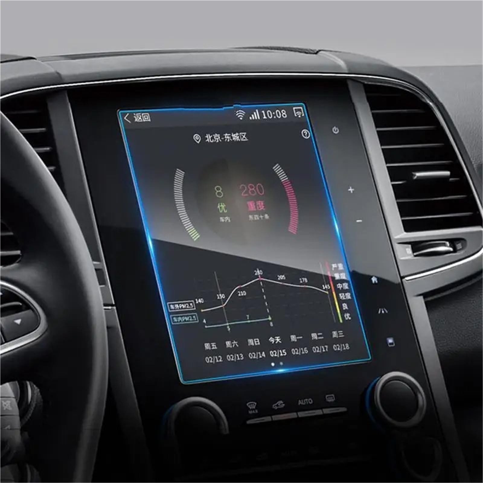 GPS-Displayschutz Für Koleos Für Megane 4 2017 2018 2019 2020 Gehärtetes Glas Auto Navigation Screen Protector Film LCD Aufkleber Zubehör Displayschutzfolie von DUDUYANG