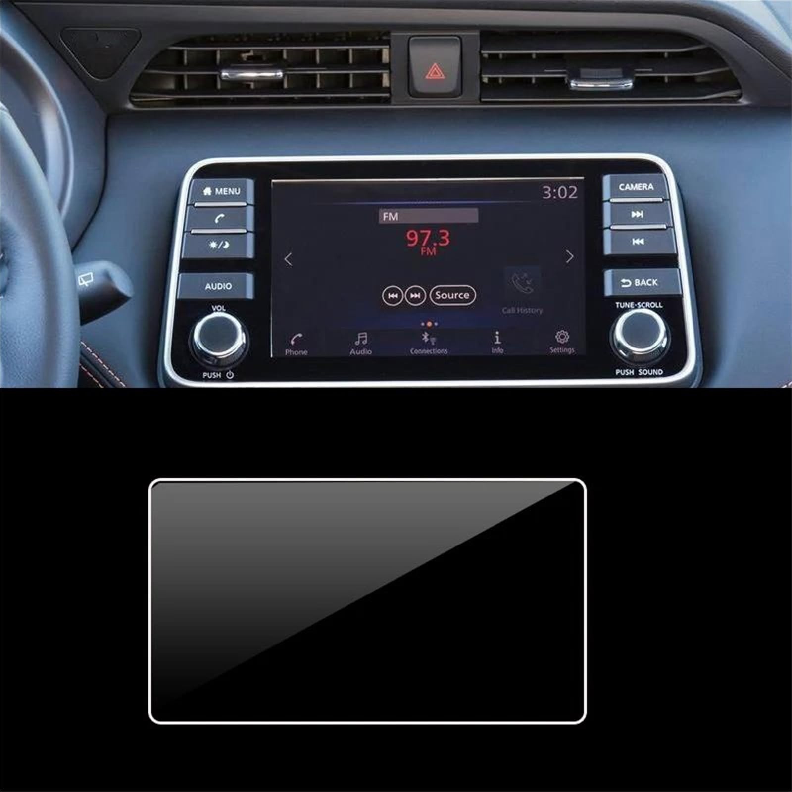 GPS-Displayschutz Für Nissan Für Kicks 2017 2018 2019 2020 Auto Infotainment Radio GPS Navigation Gehärtetem Glas Screen Protector Film Displayschutzfolie(7 inch) von DUDUYANG