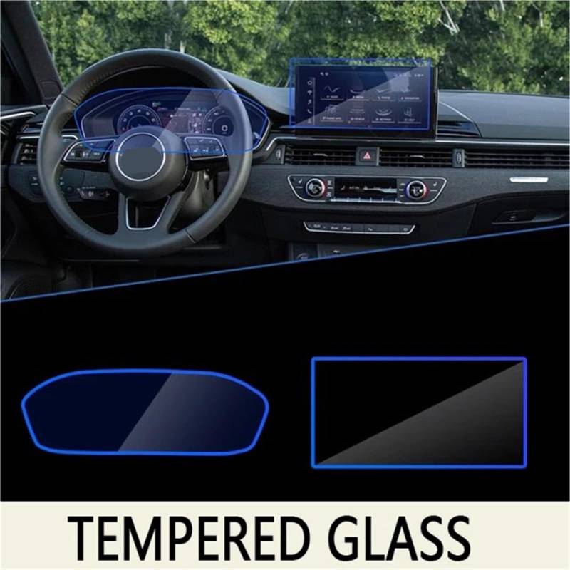 GPS-Displayschutz Für Q5 80A Für MK2 2021 2022 Auto Navigation Instrument Film Screen Protector Gehärtetem Glas Zubehör Displayschutzfolie(GPS and Instrument) von DUDUYANG