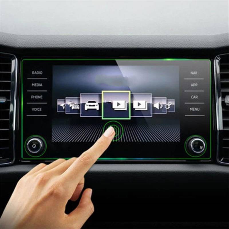 GPS-Displayschutz Für Skoda Für Kodiaq Für Karoq 2017 2018 2019 2020 8 Zoll Auto Navigation Gehärtetem Glas Screen Protector Display Film LCD Anti-Scratch Abdeckung Displayschutzfolie von DUDUYANG