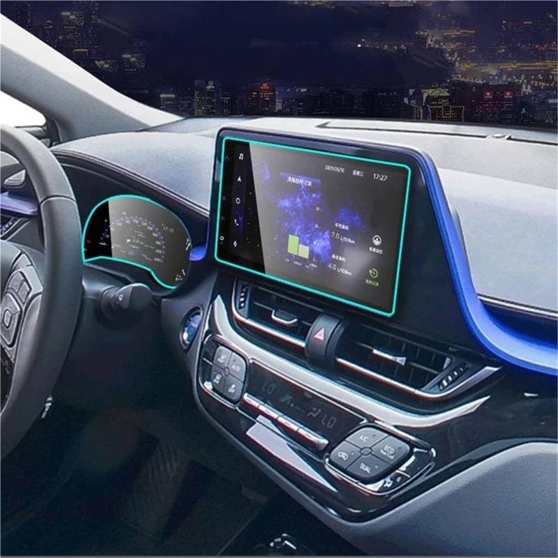 GPS-Displayschutz Für Toyota Für CHR Für C-HR 2016 2017 2018 2019 2020 Center Control Navigation Film Auto Ändern Zubehör 9H Gehärtetem Glas Displayschutzfolie Displayschutzfolie von DUDUYANG