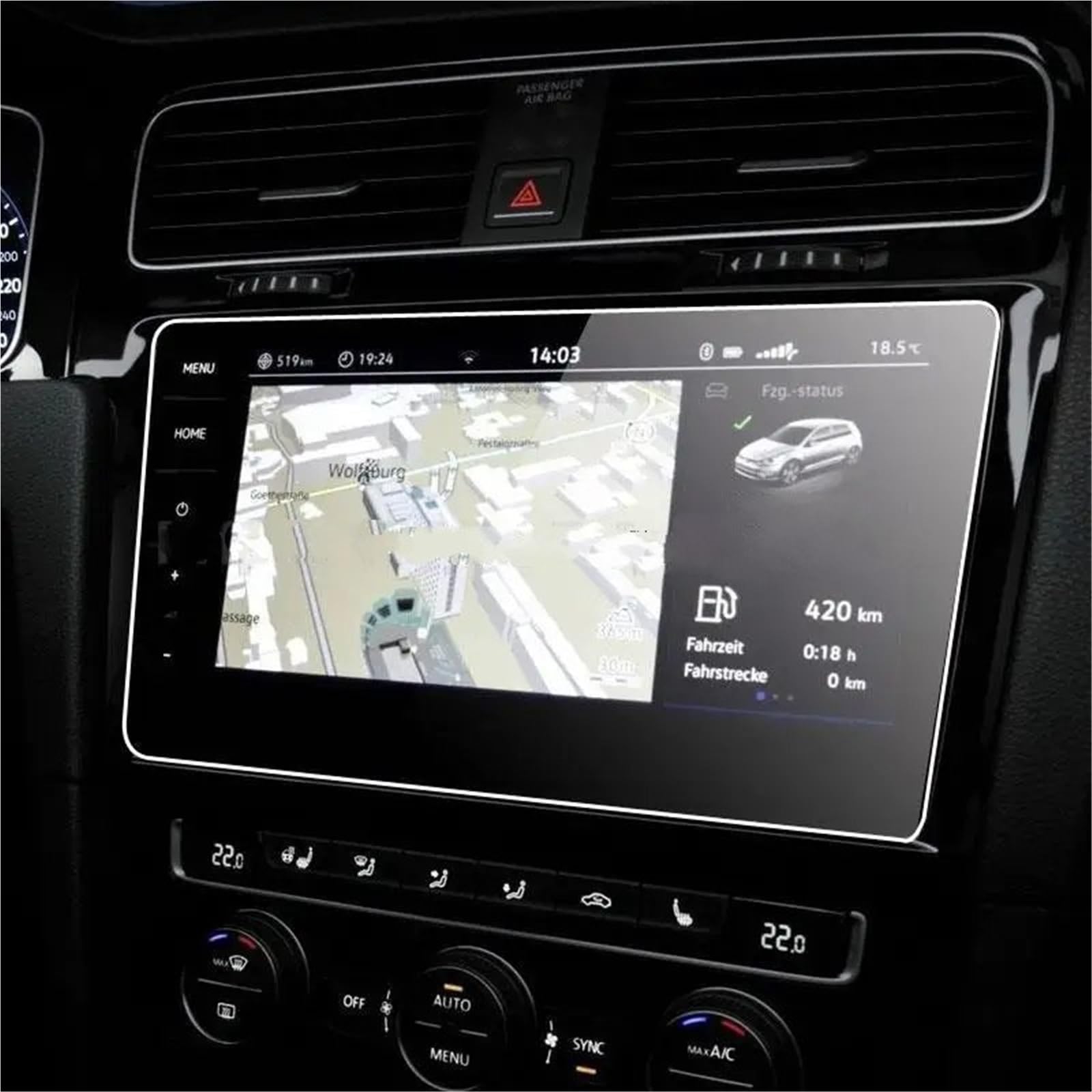 GPS-Displayschutz Für VW Für Golf 7 7.5/Facelift 2018 2019 2020 9,2 Zoll Infotainment Auto Navigation Film GPS Gehärtetem Glas Screen Protector Displayschutzfolie von DUDUYANG