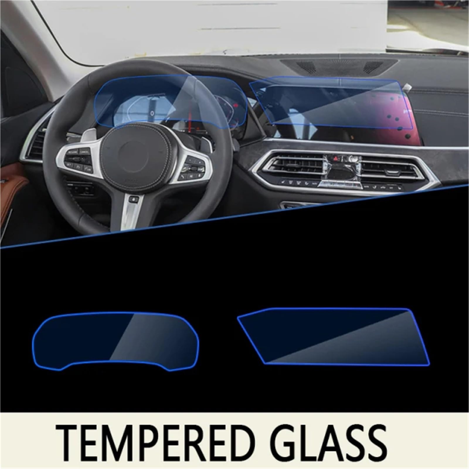 GPS-Displayschutz Für X5 Für MK4 Für G05 2019 2020 2021 2022 Auto Navigation Instrument Auto Hinten Sitz Display Film Touch Full Screen Protector Gehärtetes Glas Displayschutzfolie(B GPS and instrumen von DUDUYANG