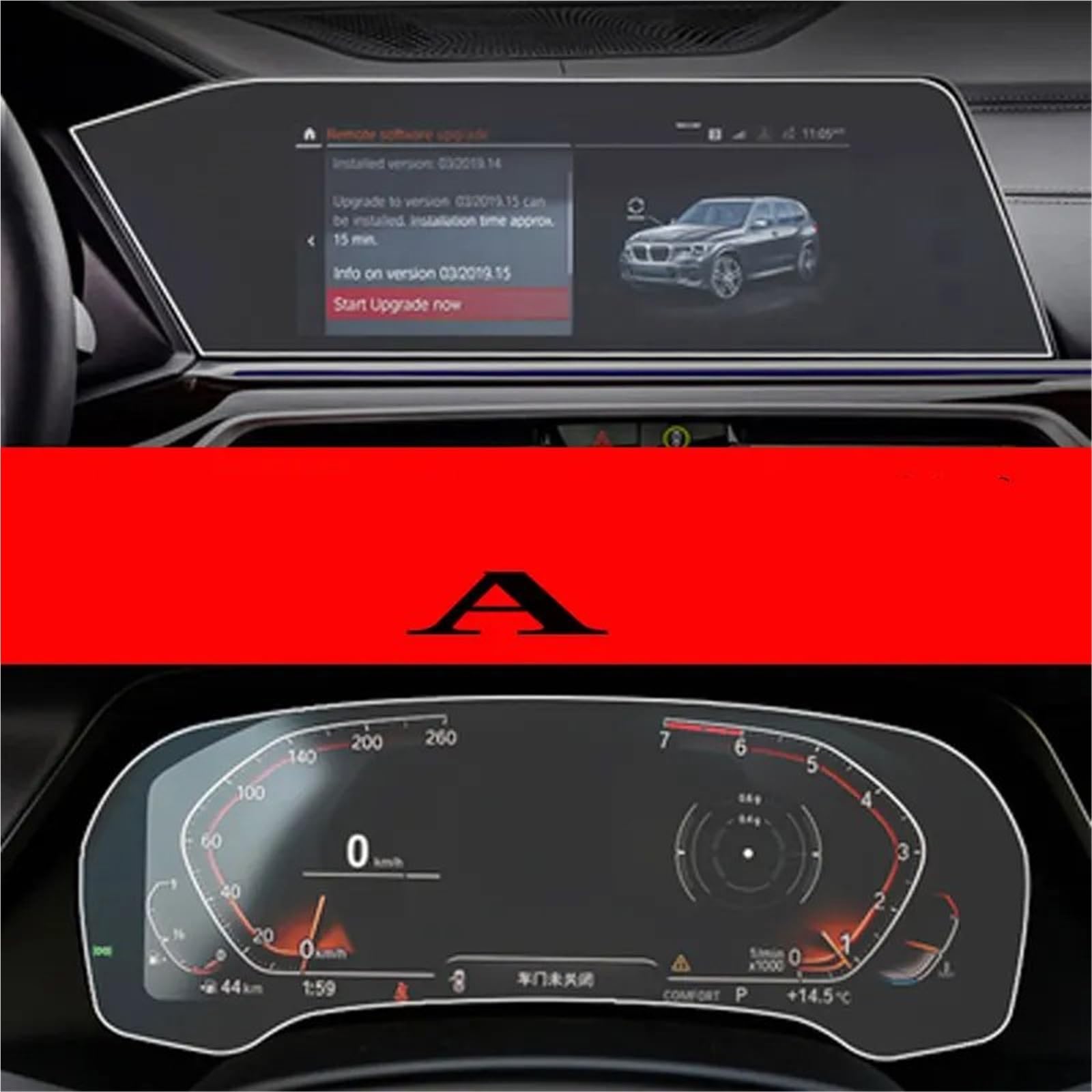 GPS-Displayschutz Für X5 Für X6 Für X7 Für G05 Für G06 Für G07 2019 2020 Gehärtetes Glas Auto GPS Navigation Screen Protector Film Auto Zubehör Displayschutzfolie(Low Match 1 Set) von DUDUYANG