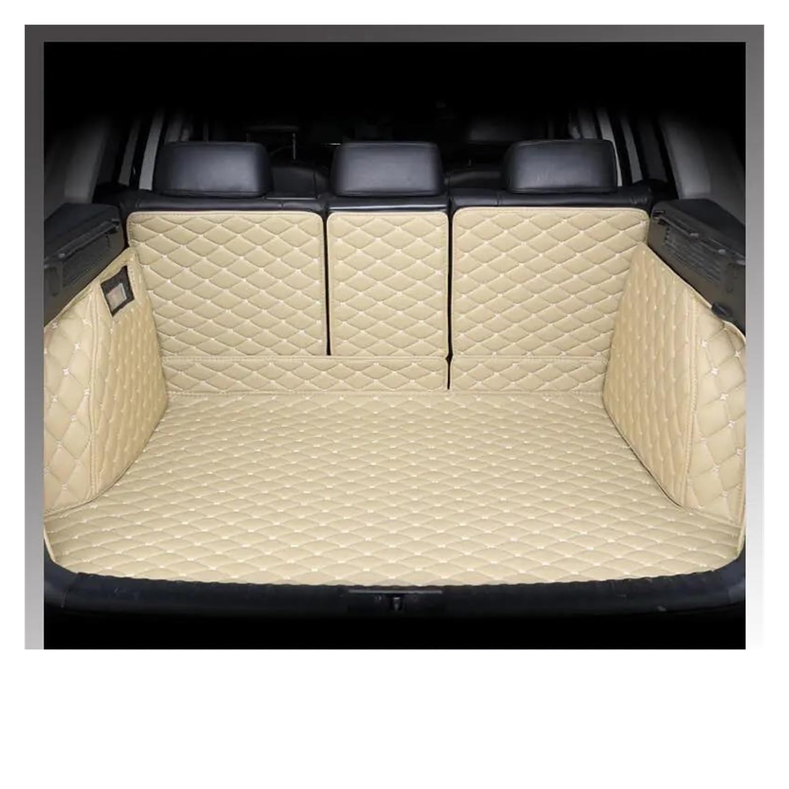 Kofferraum Schutzmatte Kofferraumwanne Set Für Dodge Für Journey 2009 2010 2011 2012 2013 2014 2015 Kofferraummatte Cargo-Liner Teppich Innenausstattung Abdeckung(Beige) von DUDUYANG