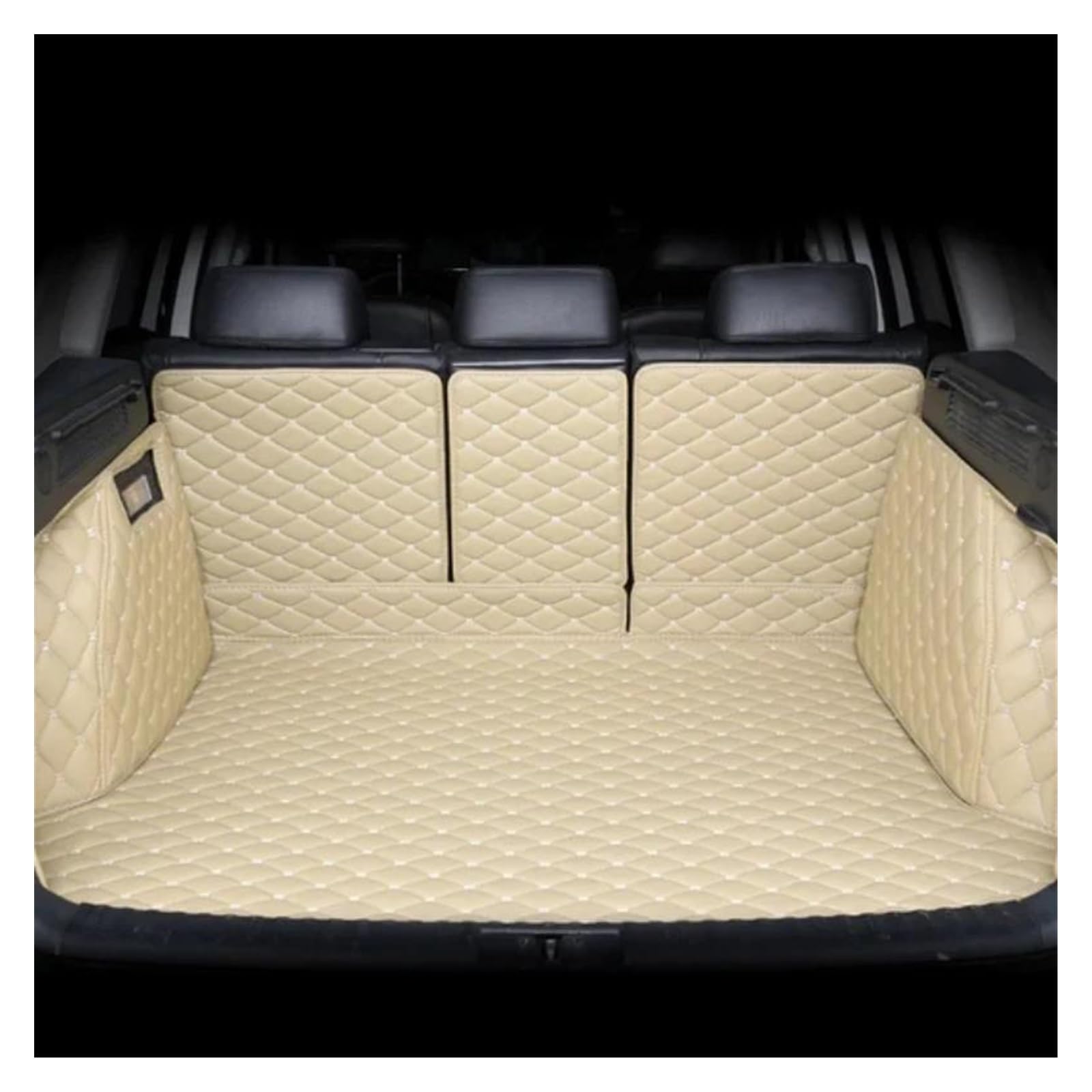 Kofferraum Schutzmatte Kofferraumwanne Set Für Hyundai Für I30 2009-2012 2010 2011 Benutzerdefinierte Vollständige Abdeckung Kofferraummatte Zubehör Auto Waren Innendetails(Beige) von DUDUYANG