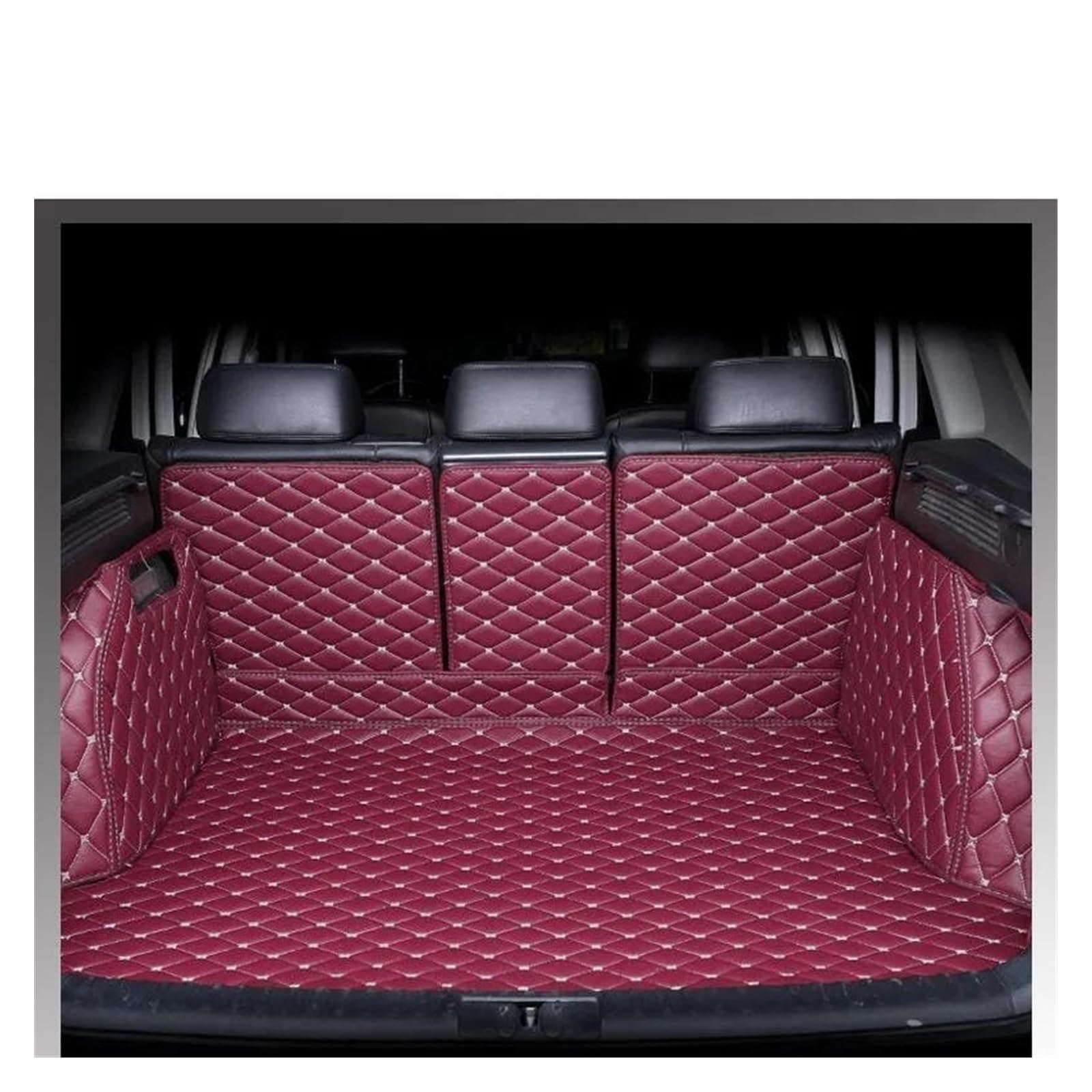 Kofferraum Schutzmatte Kofferraumwanne Set Für Hyundai Für Tucson 2021 2022 2023 NX4 N Line Cargo-Liner Teppiche Abdeckung Pad Zubehör Innenraum Kofferraum Kofferraumschutzmatten(Wine RED 3D) von DUDUYANG