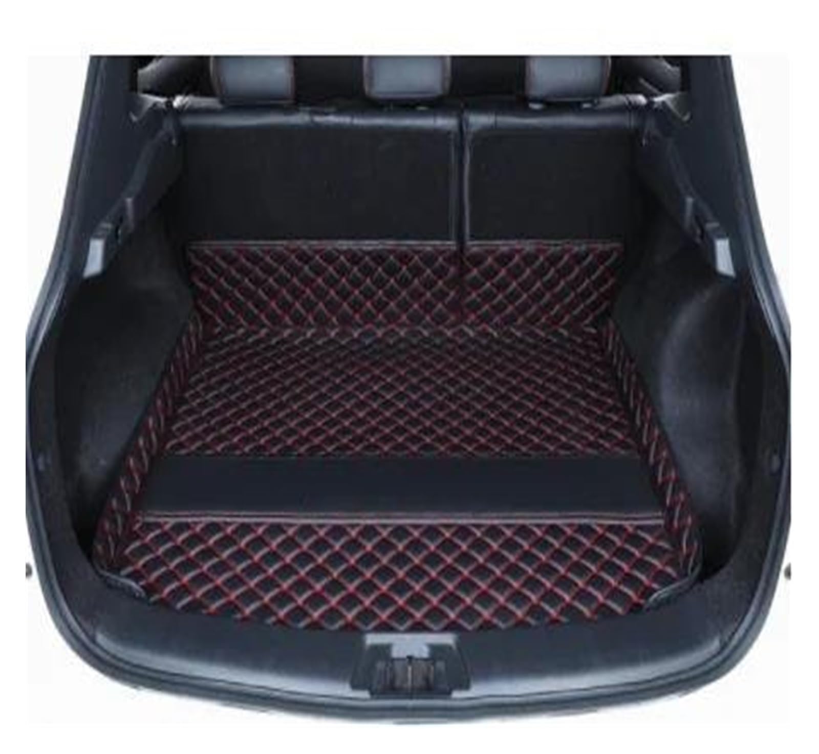 Kofferraum Schutzmatte Kofferraumwanne Set Für Nissan Für Qashqai J10 2007 2008 2009 2010 2011 Leder-Kofferraummatten Anti-Schmutz-Schutzschale Cargo-Liner Schutzteppiche(Rot,1 Stück) von DUDUYANG