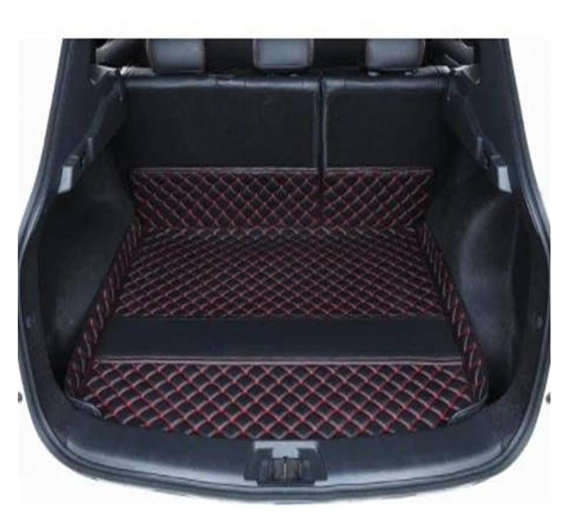 Kofferraum Schutzmatte Kofferraumwanne Set Für Nissan Für Qashqai J10 2007 2008 2009 2010 2011 Leder-Kofferraummatten Anti-Schmutz-Schutzschale Cargo-Liner Schutzteppiche(Rot,1 Stück) von DUDUYANG