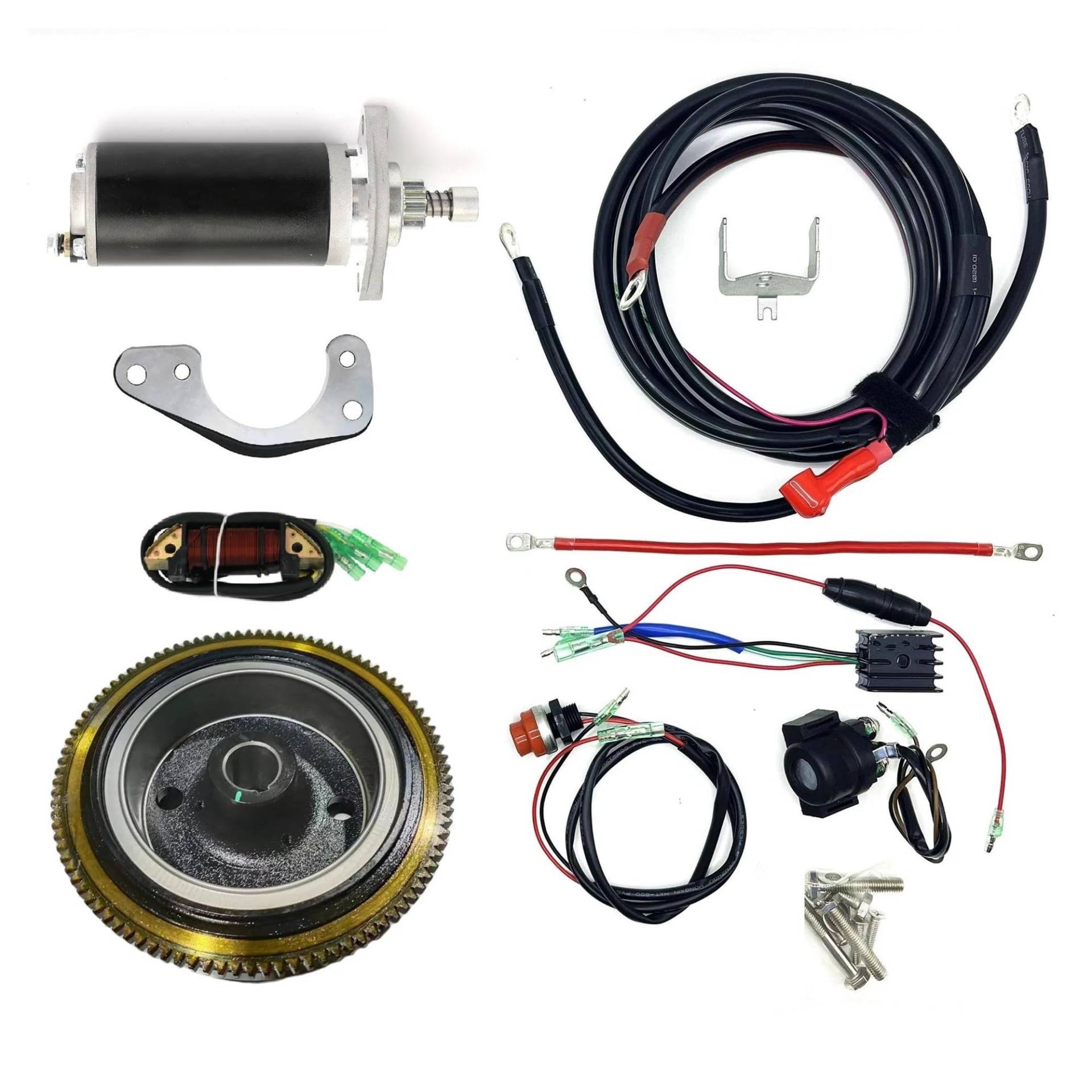 Startermotor Elektrostarter Umrüstsatz Für Tohatsu Für Mercury 2-Takt 9,9 PS 15 PS 18 PS Anlasser Schwungradgleichrichter Motor Anlasser(with Coil) von DUDUYANG