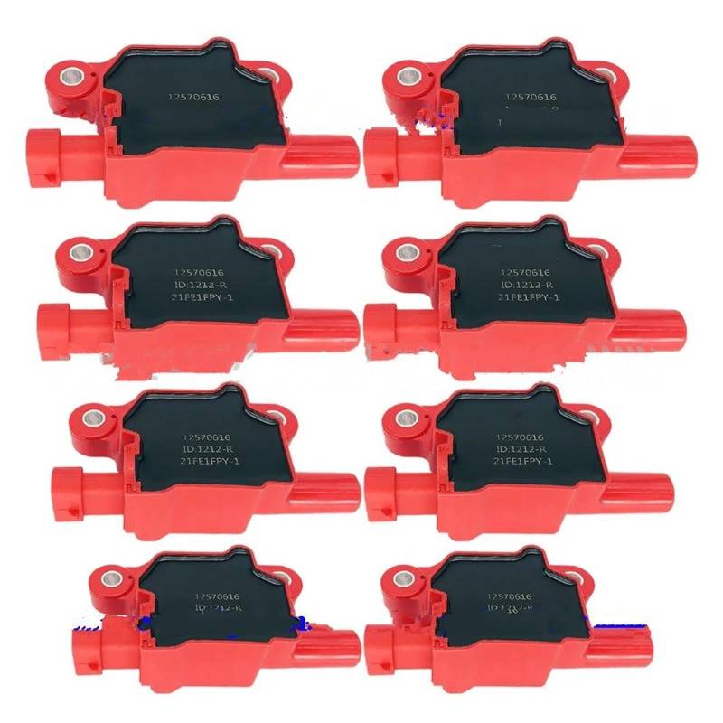 Zündmodul Stabzündspule 8 Pcs Rot Zündspule Für Cadillac Für Cts Für Escalade 12570616 von DUDUYANG