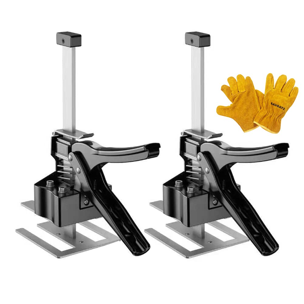 DUEBEL 2 Pakete Arbeitseinspararm Werkzeugschrank Trockenbau Lift Handwerkzeug Jack Set Up to 170KG Board Lifter Schrank Jack Wand Fliesen Höhenversteller 21.6CM Türverkleidung Heben von DUEBEL