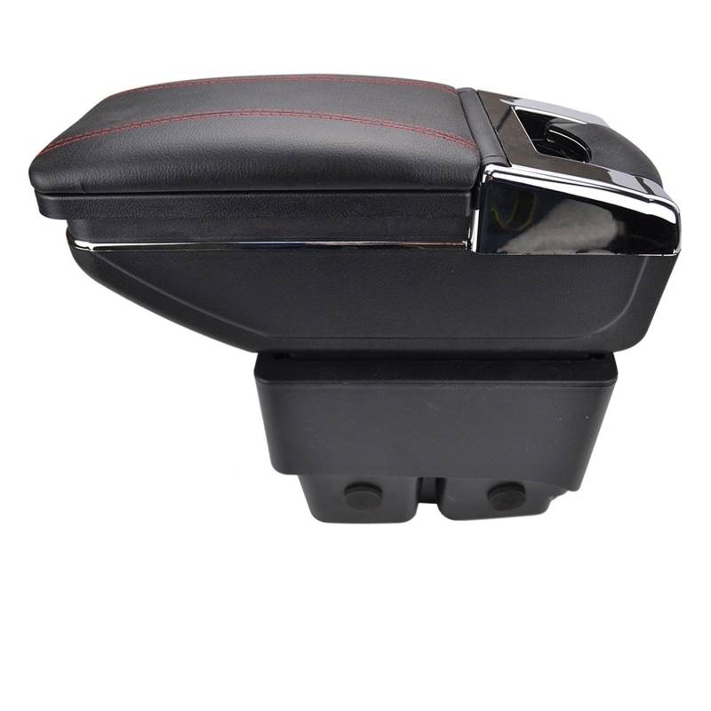 Auto-Armlehnenbox Center Center Console Storage Box Für Ford für Fiesta 2009-2017 Drehbare Armlehne Armlehne 2010 2011 2012 2013 2014 2015 2016(Red Thread) von DUEYUU