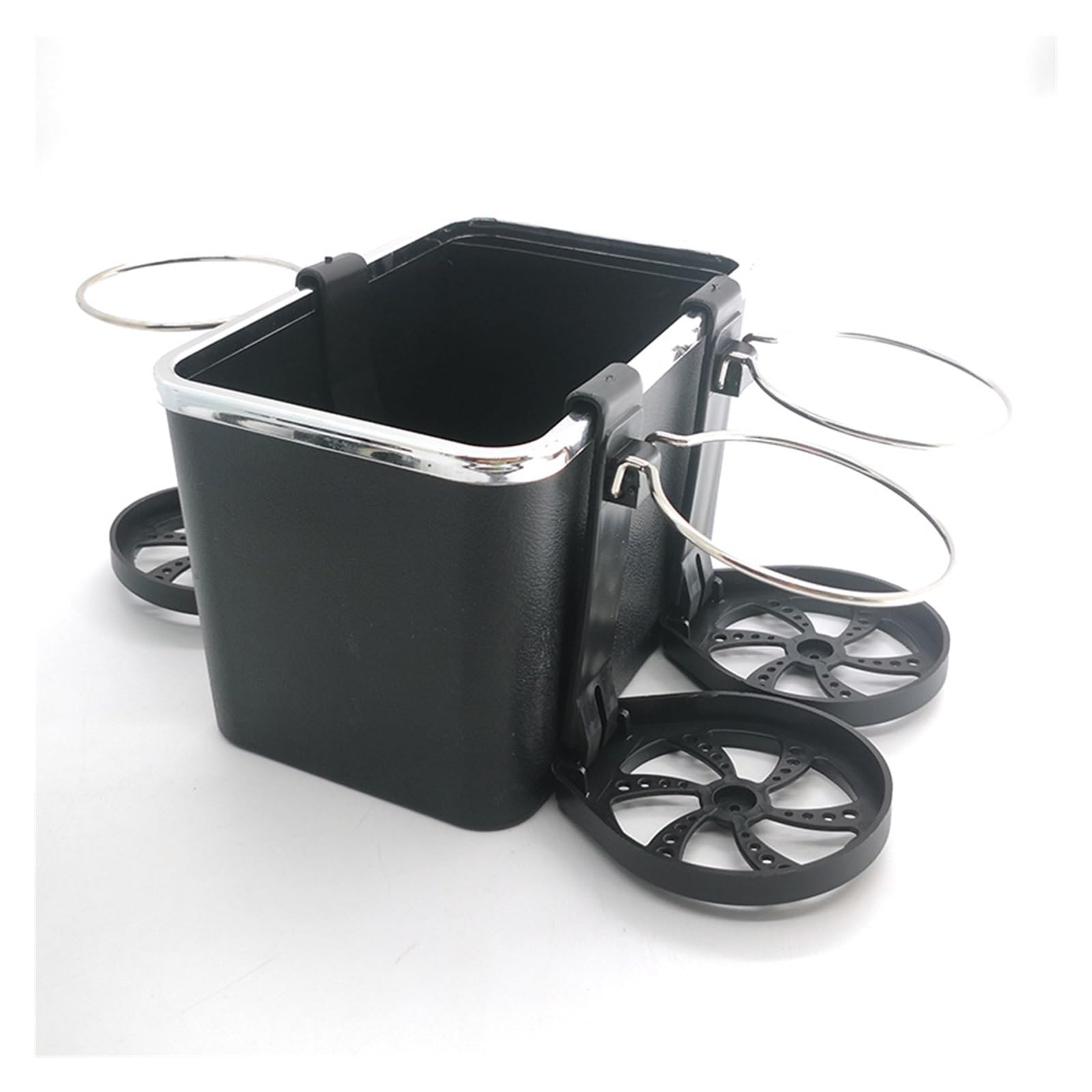 Auto-Armlehnenbox Multifunktions-Aufbewahrungsbox fürs Auto, Armlehnen-Organizer, Auto-Innenraum, Verstauen und Aufräumen, Zubehör für Telefon, Taschentuchbecher, Getränkehalter(Black-3-CupHolder) von DUEYUU