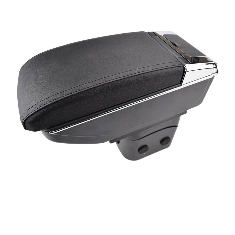 Auto-Armlehnenbox Schwarze Aufbewahrungsbox für die Mittelkonsole, Leder, zweilagige Armlehne, Armlehnenunterstützung für 2009–2015, für Chevrolet, für Cruze 2011–2014 von DUEYUU