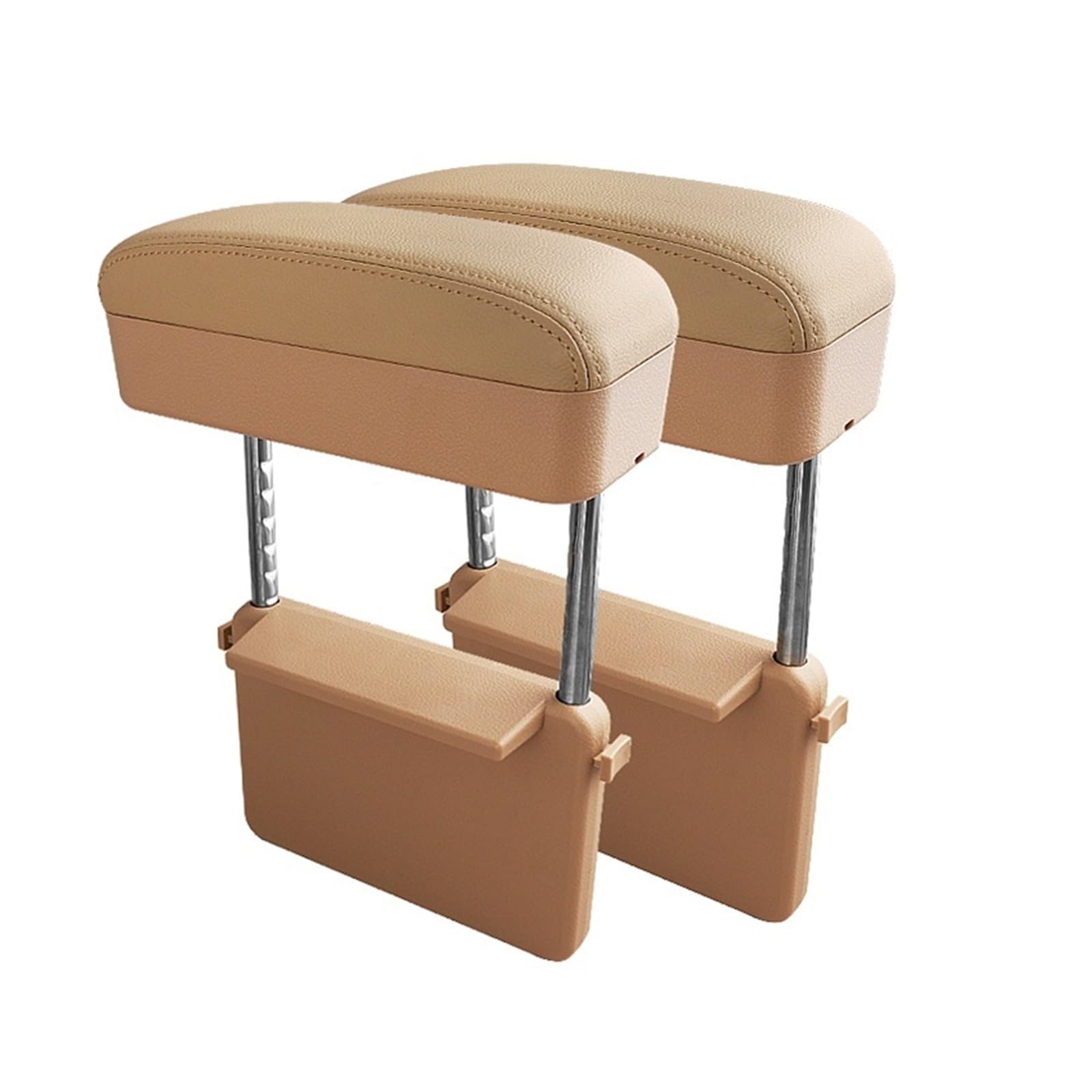 Auto-Armlehnenbox Universal-Armlehnenbox fürs Auto, Ellenbogenstütze, verstellbare Armlehne für die Mittelkonsole im Auto, Auto-Styling, Auto für Sitzlücken-Organizer, Armlehnenbox(2 sets Beige) von DUEYUU