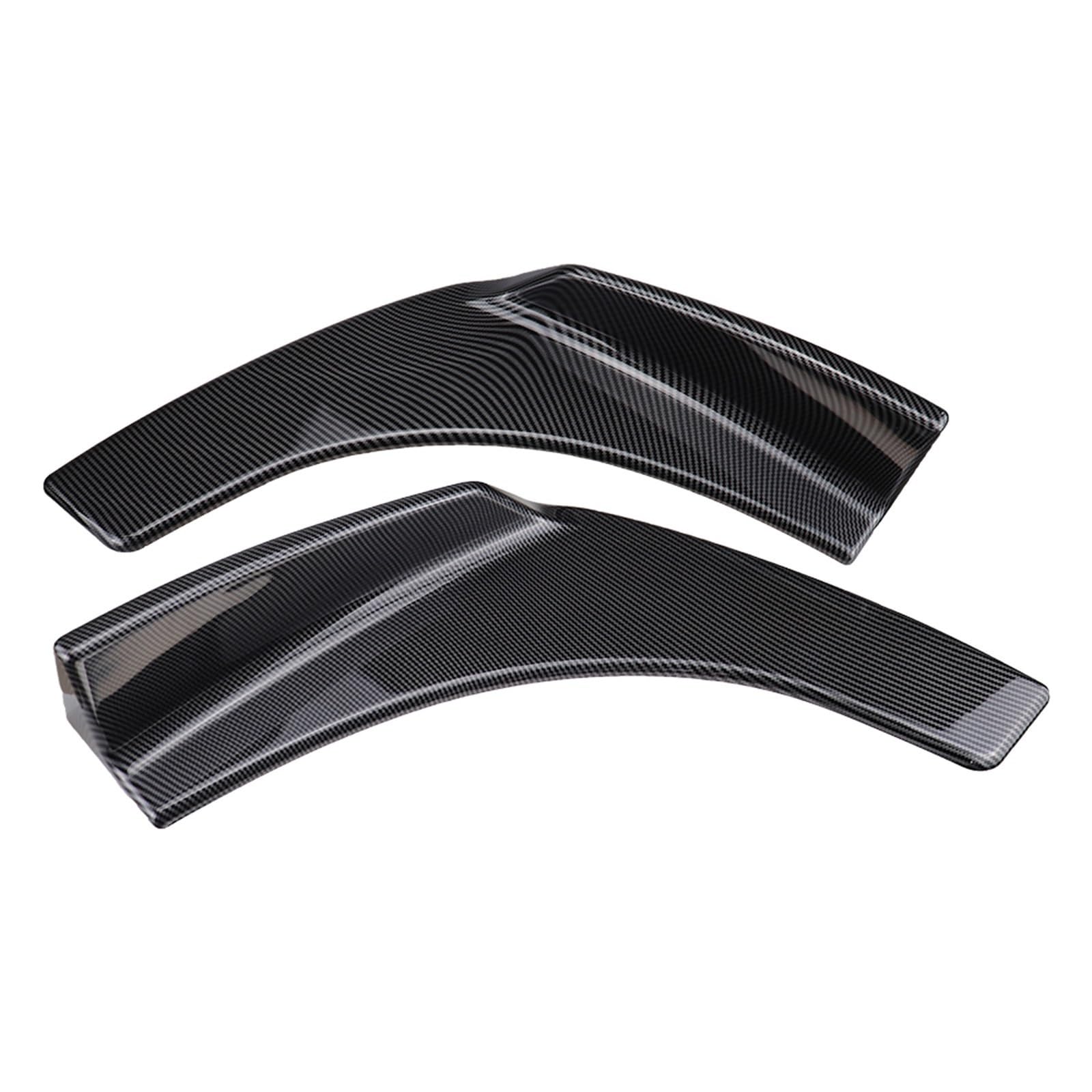 Auto-Seitenspoiler 2 STÜCKE Universal Frontstoßstange Lip Splitter Deflektor Spoiler Kratzfest Flügelschaufeln Stoßstange Deflektor Schutz Canard Lip(Carbon Fiber) von DUEYUU