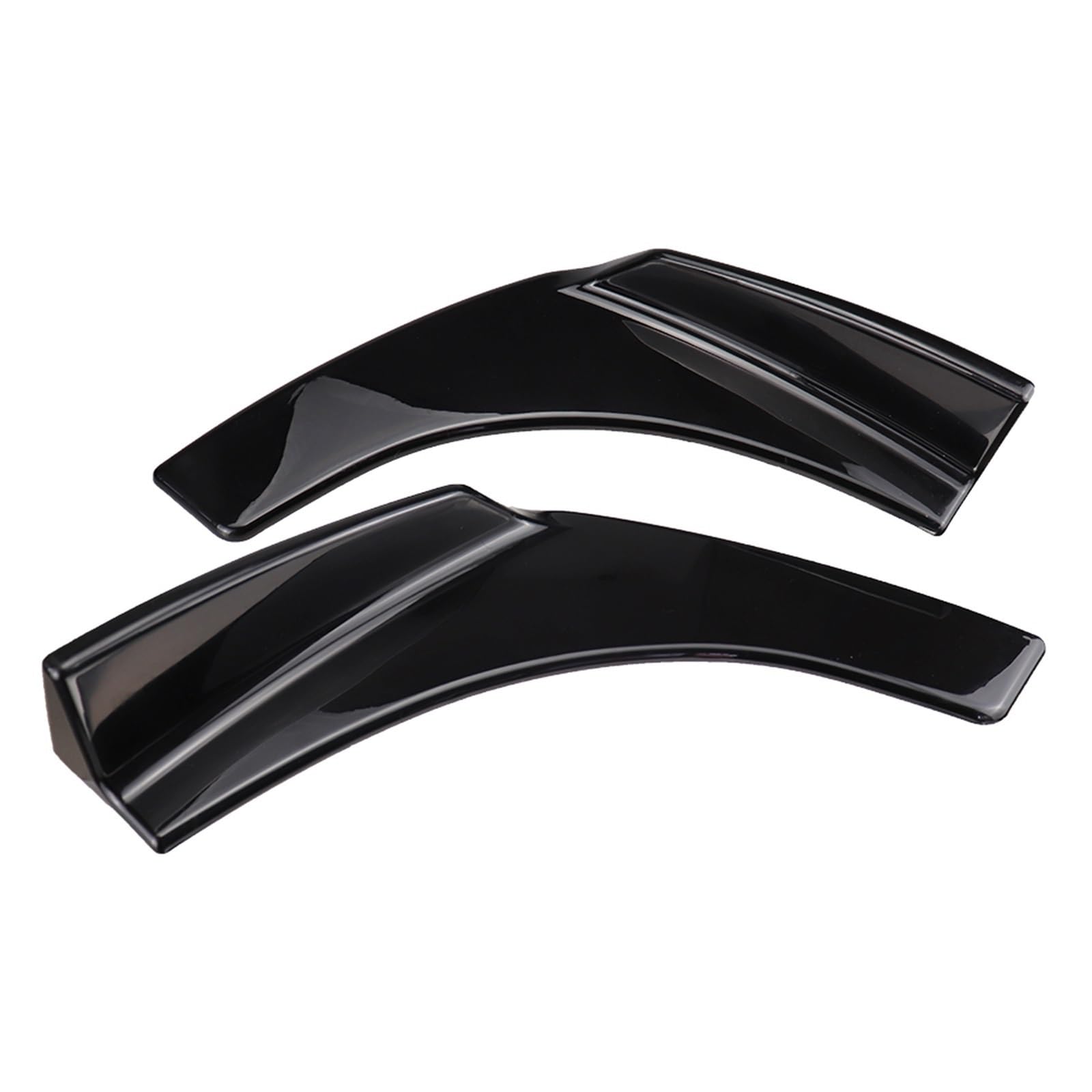 Auto-Seitenspoiler 2 STÜCKE Universal Frontstoßstange Lip Splitter Deflektor Spoiler Kratzfest Flügelschaufeln Stoßstange Deflektor Schutz Canard Lip(Schwarz) von DUEYUU