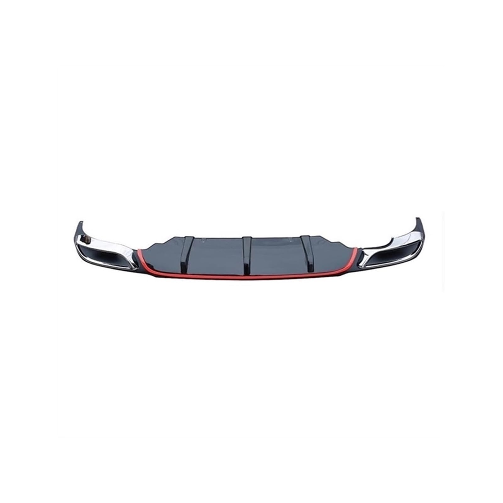 Auto-Seitenspoiler Auto Heckstoßstange Splitter Canard Spoiler Hecklippe Body Kit Schutz für Opel für Insignia HS 2017 2018 2019(Balck red line) von DUEYUU