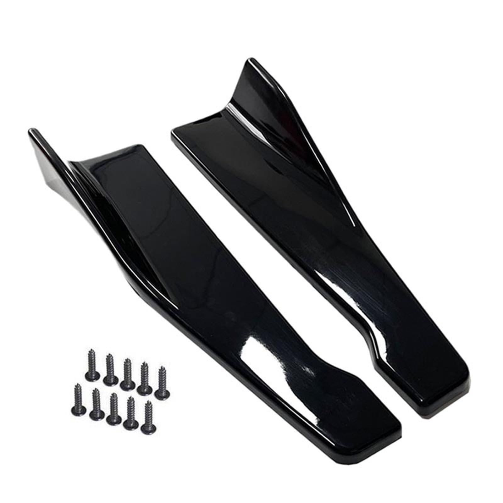 Auto-Seitenspoiler Universal 48CM Länge Auto Seitenschweller Stoßstange Spoiler Splitter Schutz Kratzer für BMW E90 für VW für Golf 5 6 Zubehör(Schwarz) von DUEYUU