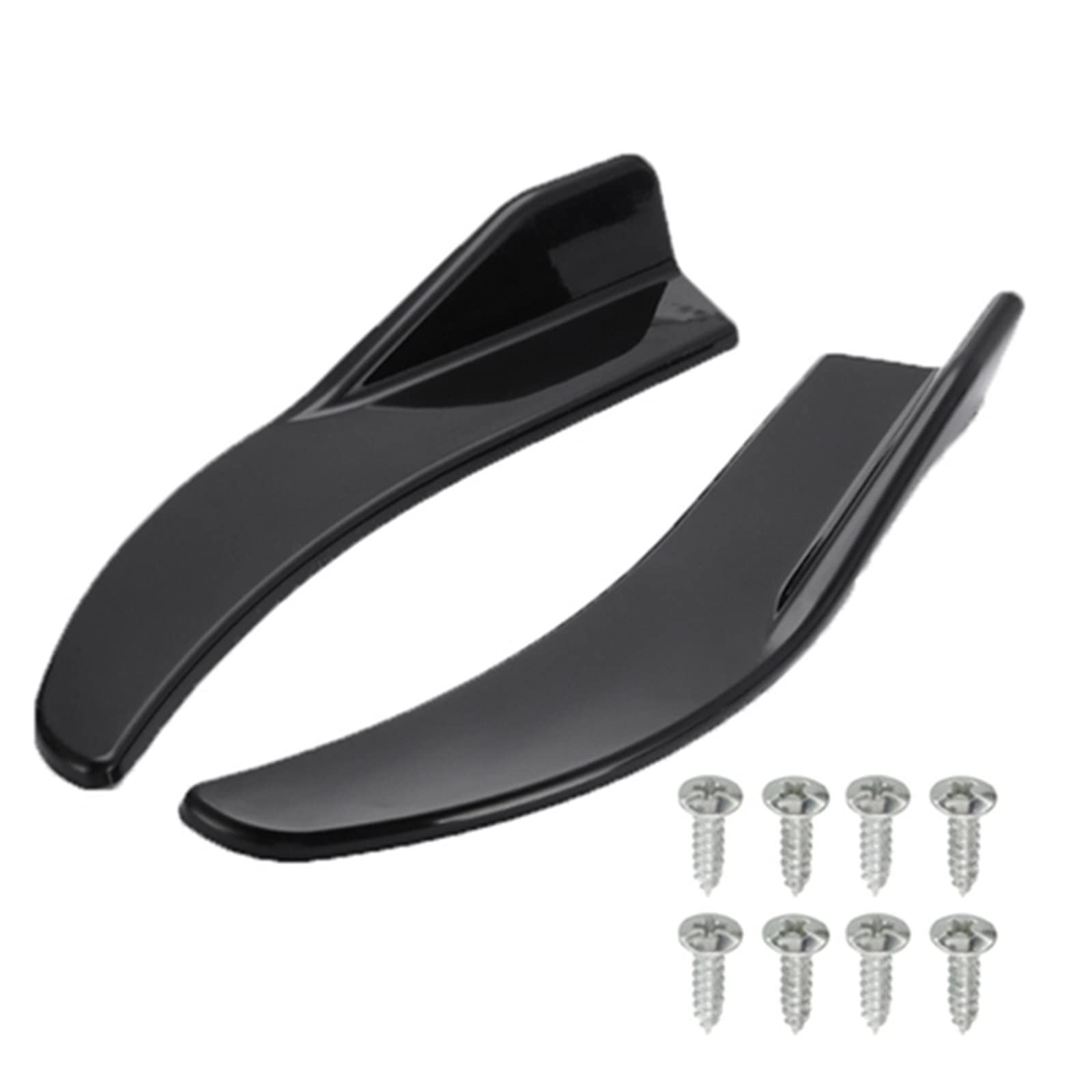 Auto-Seitenspoiler Universal Auto Vorne Hinten Stoßstange Streifen Lip Spoiler Diffusor Splitter Kratz Schutz Carbon Fiber Winglets Seite Rock Erweiterung(Black 1) von DUEYUU