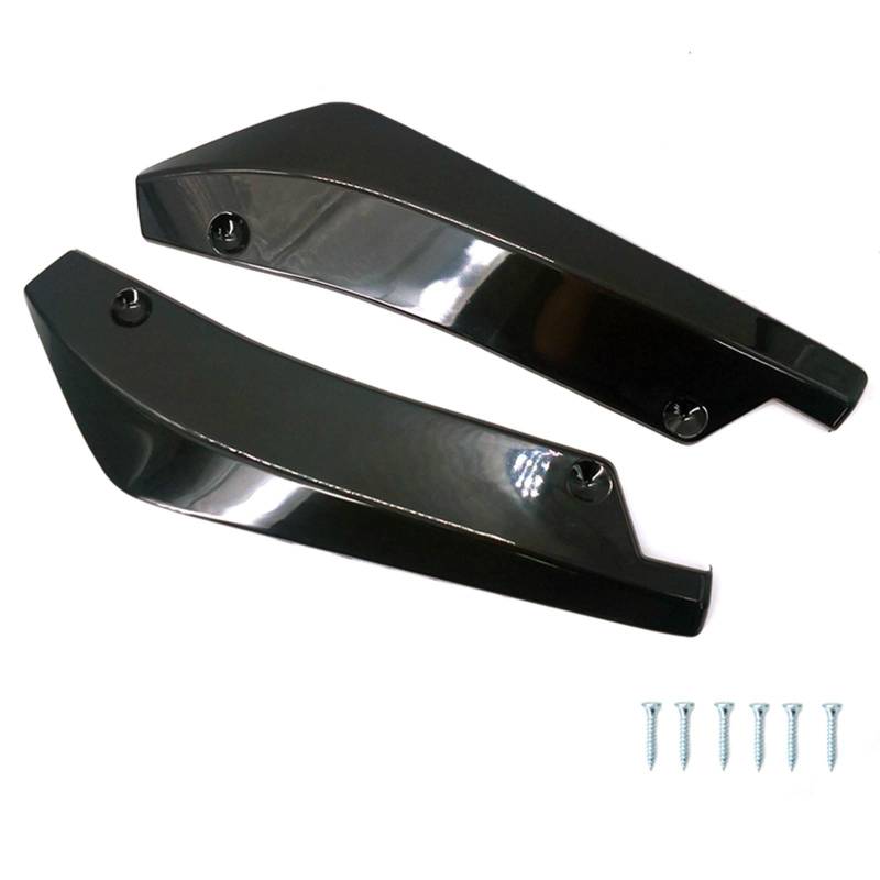 Auto-Seitenspoiler Universal Auto Vorne Hinten Stoßstange Streifen Lip Spoiler Diffusor Splitter Kratz Schutz Carbon Fiber Winglets Seite Rock Erweiterung(Schwarz) von DUEYUU