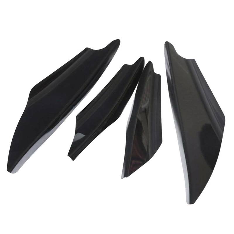 Auto-Seitenspoiler Universalspoiler Auto vorne hinten Stoßstange seitliche Canards Splitter Flossen Schwarz Frontstoßstange Autospoiler Antikollisions-Stoßstangenschutz von DUEYUU