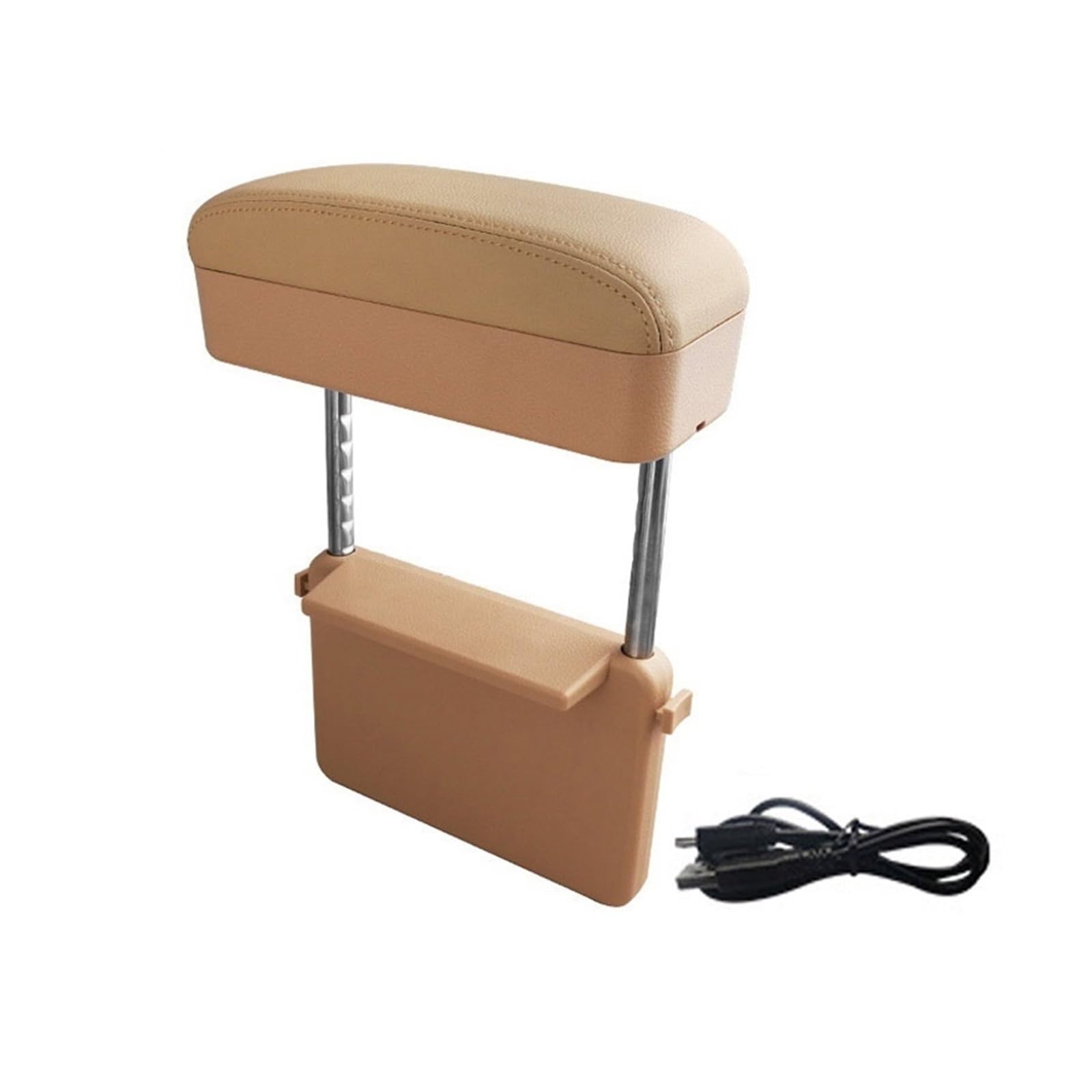 DUEYUU Auto-Armlehnenbox Armlehne Box Auto Armlehne Organizer Zubehör Kissen Für Auto Ellenbogen Unterstützung Universal Wärme Karte(Beige Type 2) von DUEYUU