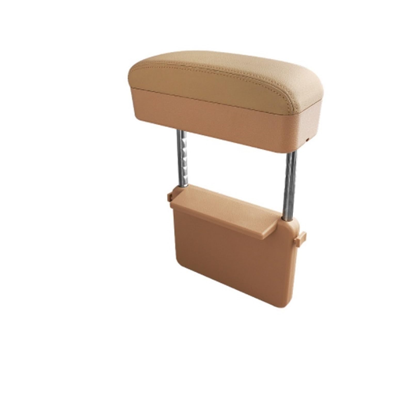 DUEYUU Auto-Armlehnenbox Armlehnenaufbewahrung fürs Auto, PU-Leder, Ellenbogenstützkissen, höhenverstellbar, Auto-Ellenbogen, universelle Armlehnenbox, Organizer, Zubehör(Beige) von DUEYUU