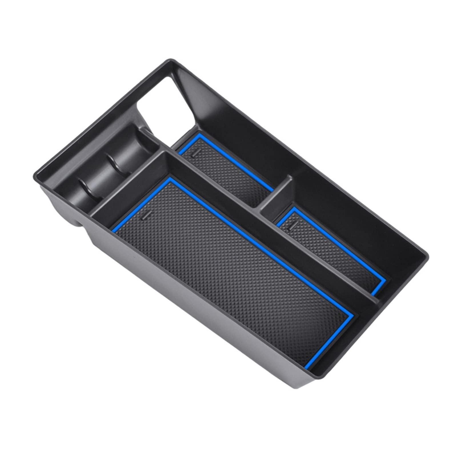 DUEYUU Auto-Armlehnenbox Auto Armlehne Box für Ford für Mustang Mach-E 2021 2022 Zubehör Center Console Organizer Innen Lagerung Box Fach(Blau) von DUEYUU