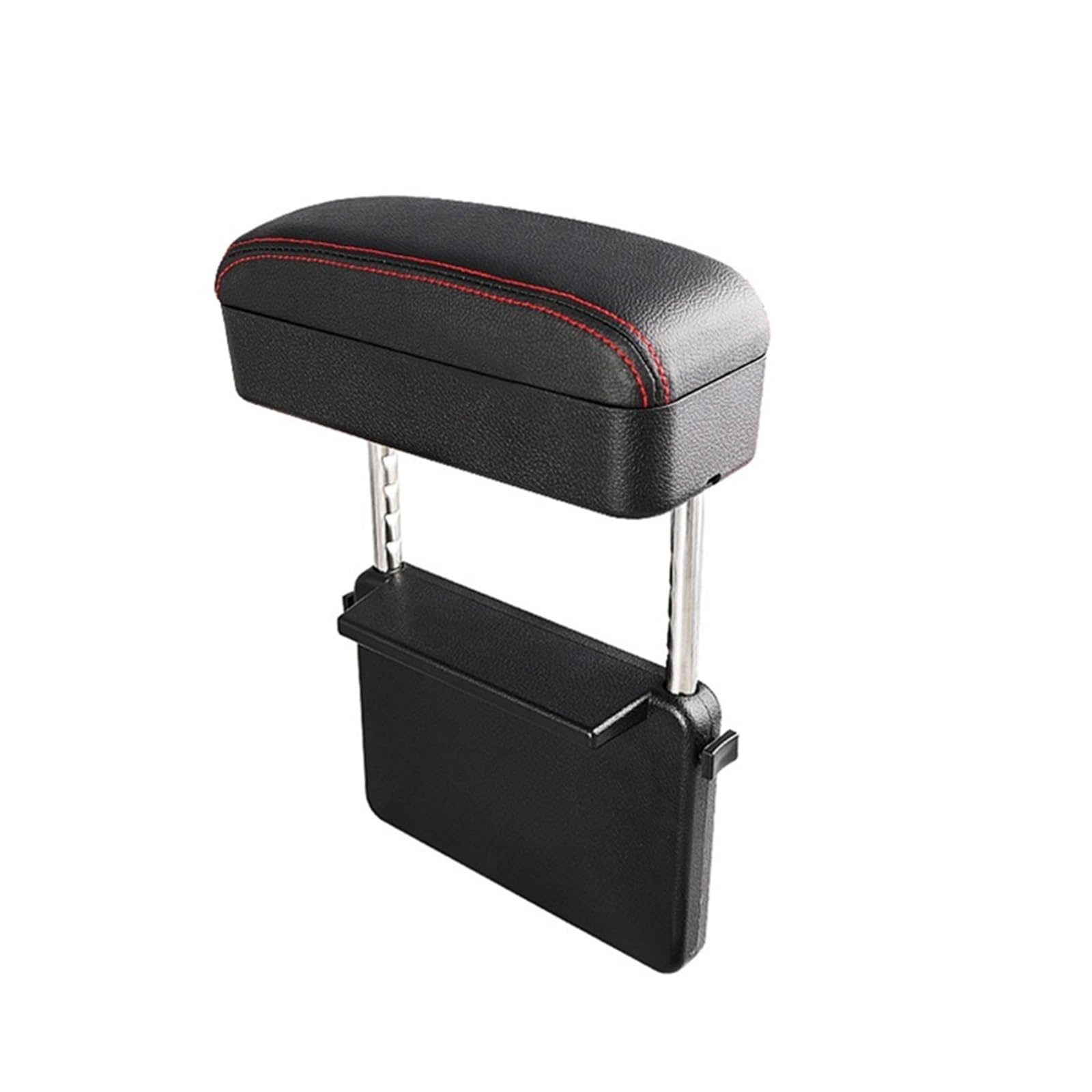 DUEYUU Auto-Armlehnenbox Auto-Armlehnenbox, Ellenbogenstütze, verstellbar, Auto für Sitzlücken-Organizer, Armlehnenbox für Autos, Autozubehör, Armlehnenkissen, universell(1 Set Black Red) von DUEYUU